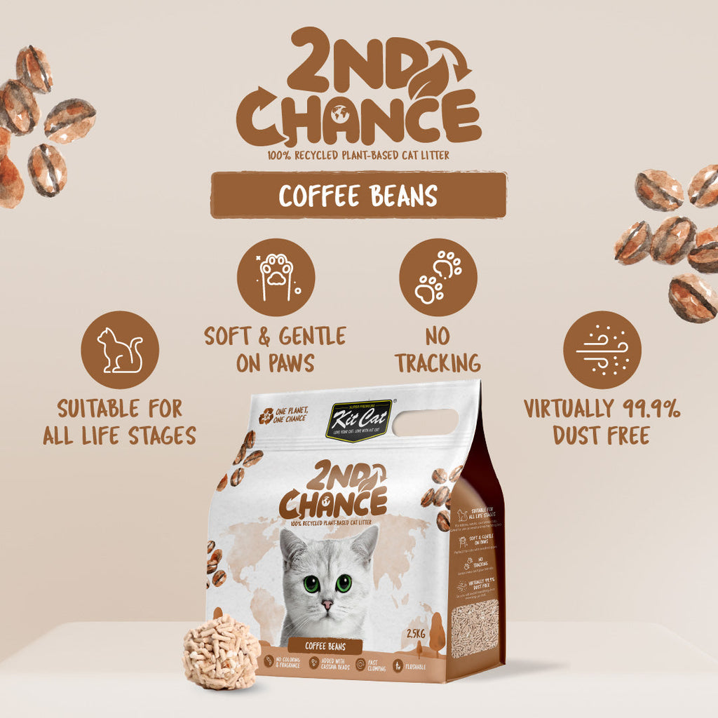 Kit Cat 2nd Chance Plant-Based Cat Litter - Coffee Beans (2.5KG)