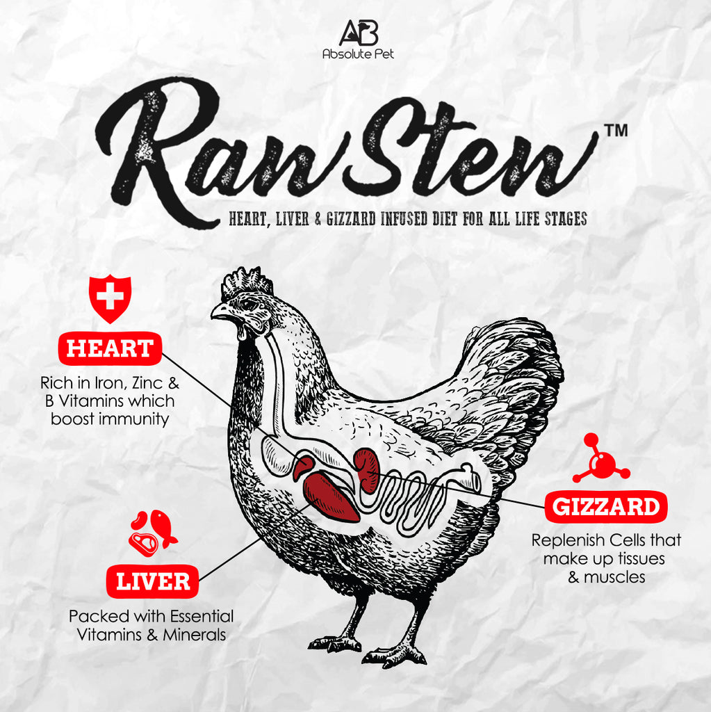 Absolute Holistic Raw Stew Canned Food for Cats & Dogs - Chicken & Shell Fish (80g)