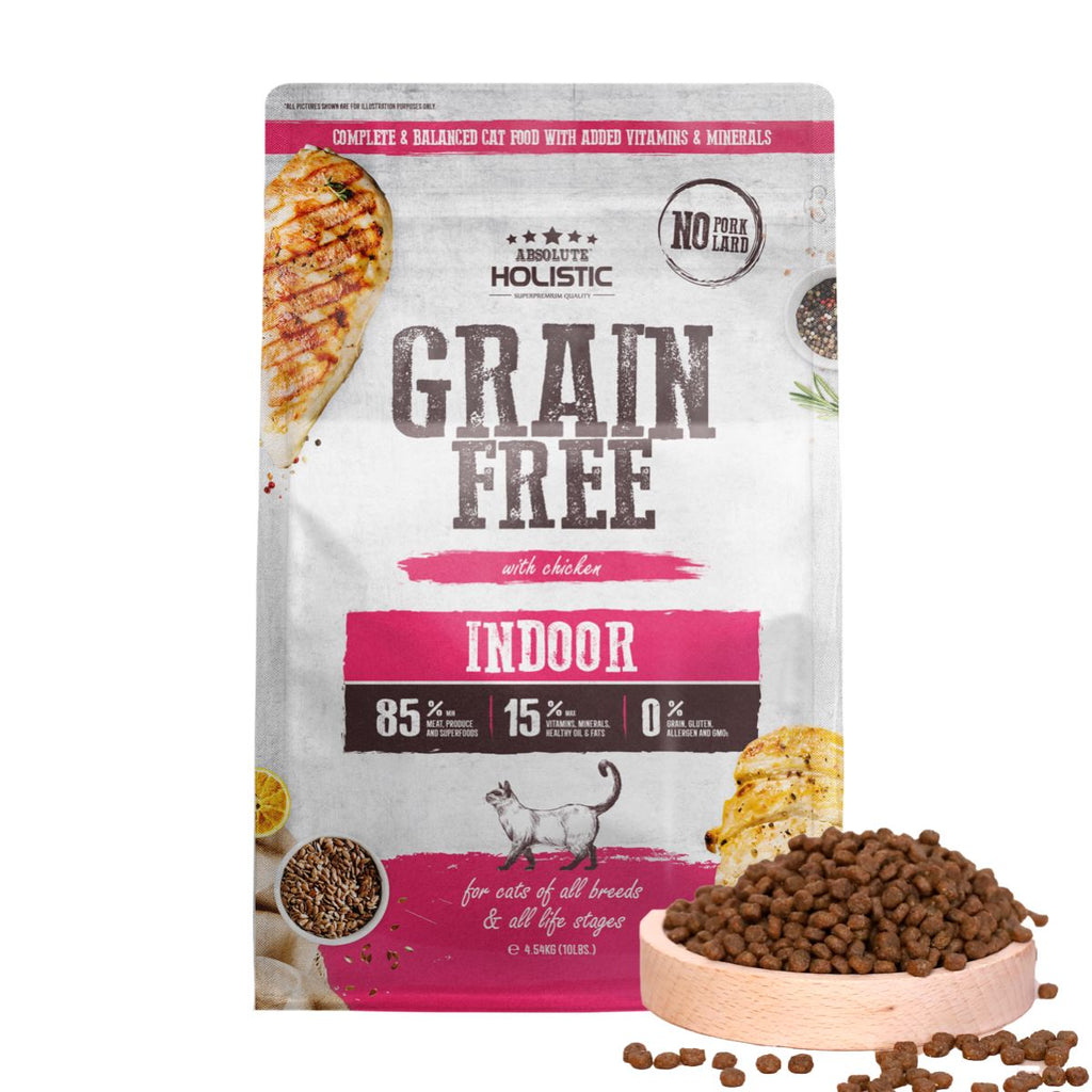 Absolute Holistic Grain Free Dry Cat Food -  Indoor (10lbs)