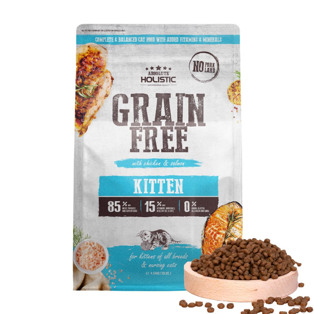 Absolute Holistic Grain Free Dry Cat Food - Kitten Dry (10lbs)