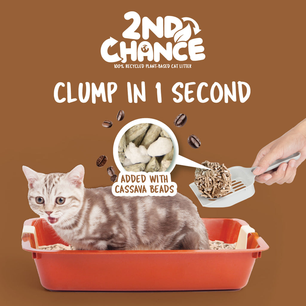 [CTN OF 6] Kit Cat 2nd Chance Plant-Based Cat Litter - Coffee Beans (6 X 2.5KG)