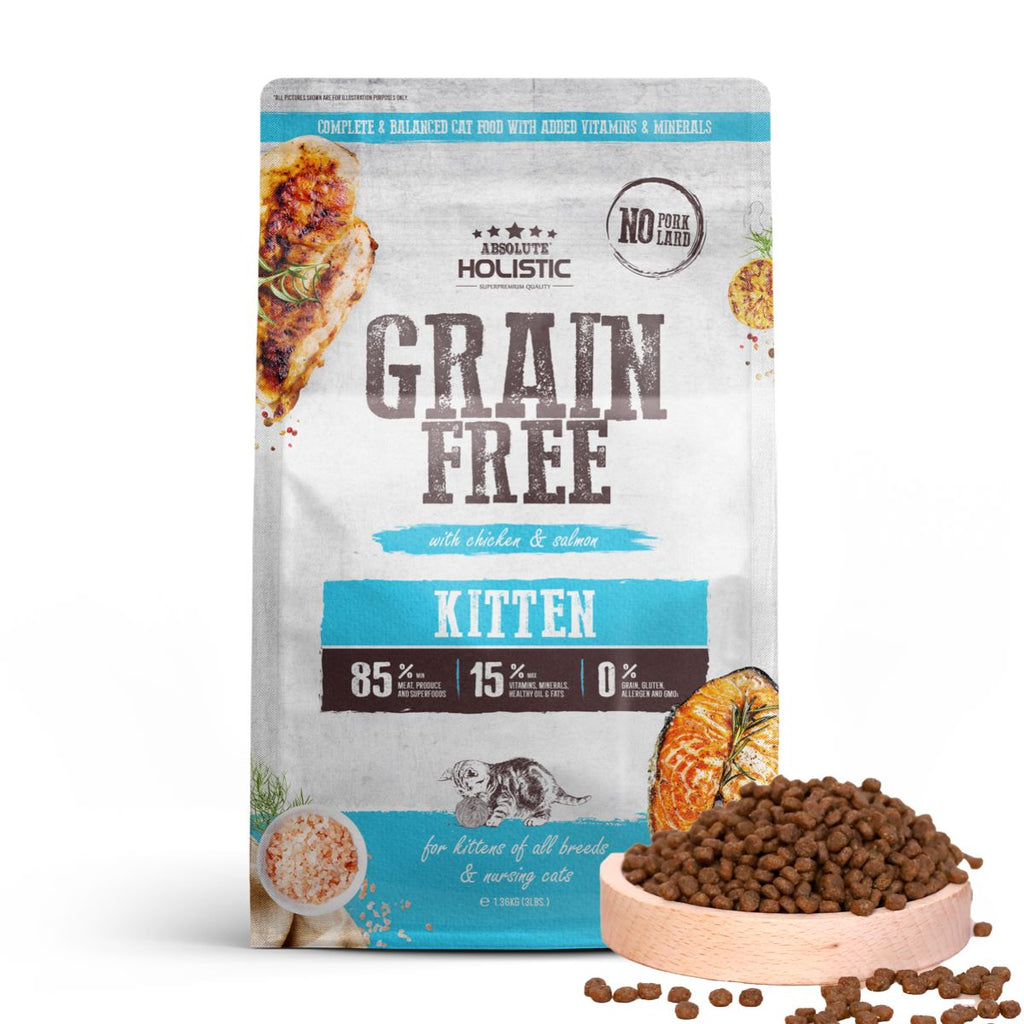 Absolute Holistic Grain Free Dry Cat Food -  Kitten (3lbs)