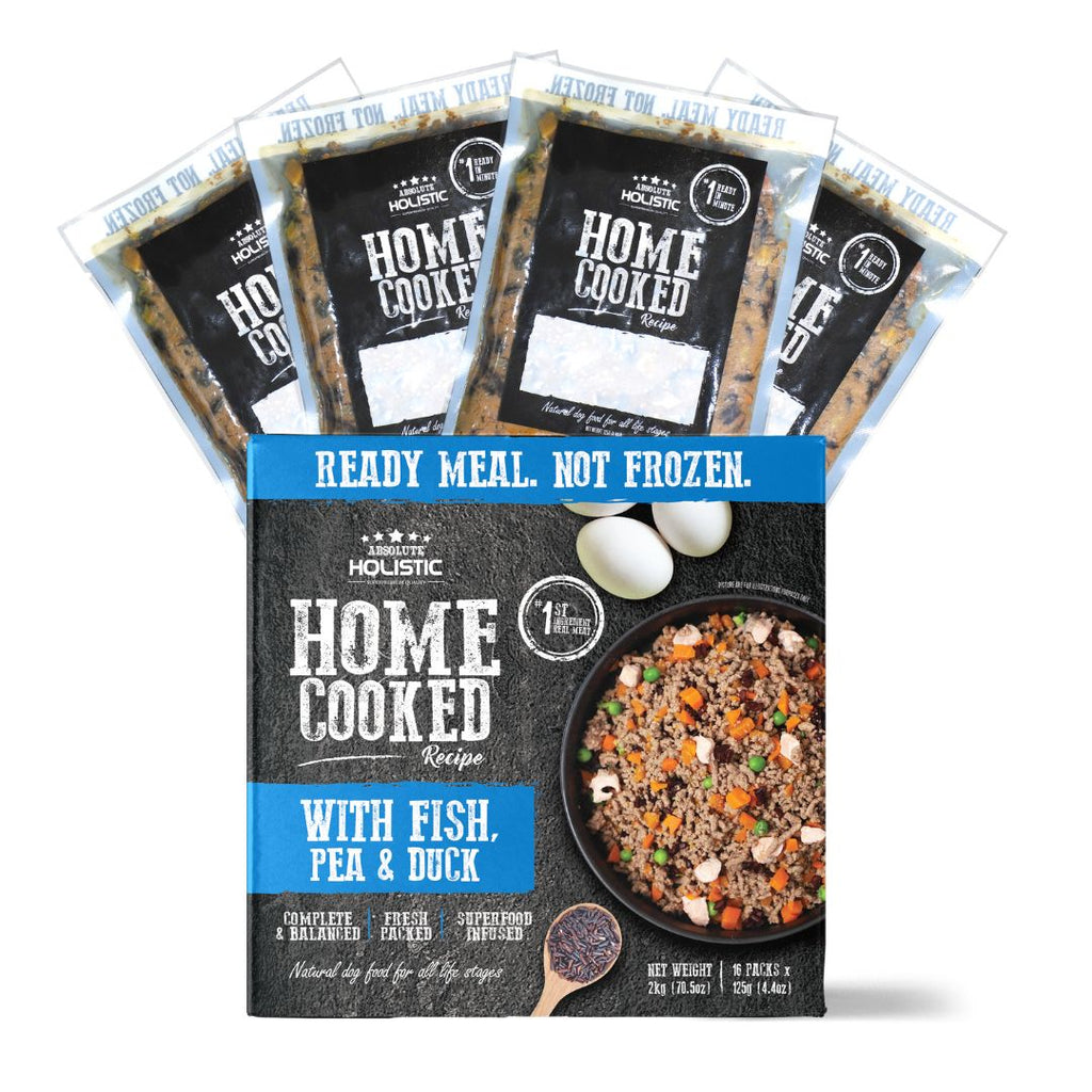 Absolute Holistic Home Cooked Style Recipe Gently Cooked Dog Food (2kg) - Fish, Peas & Duck