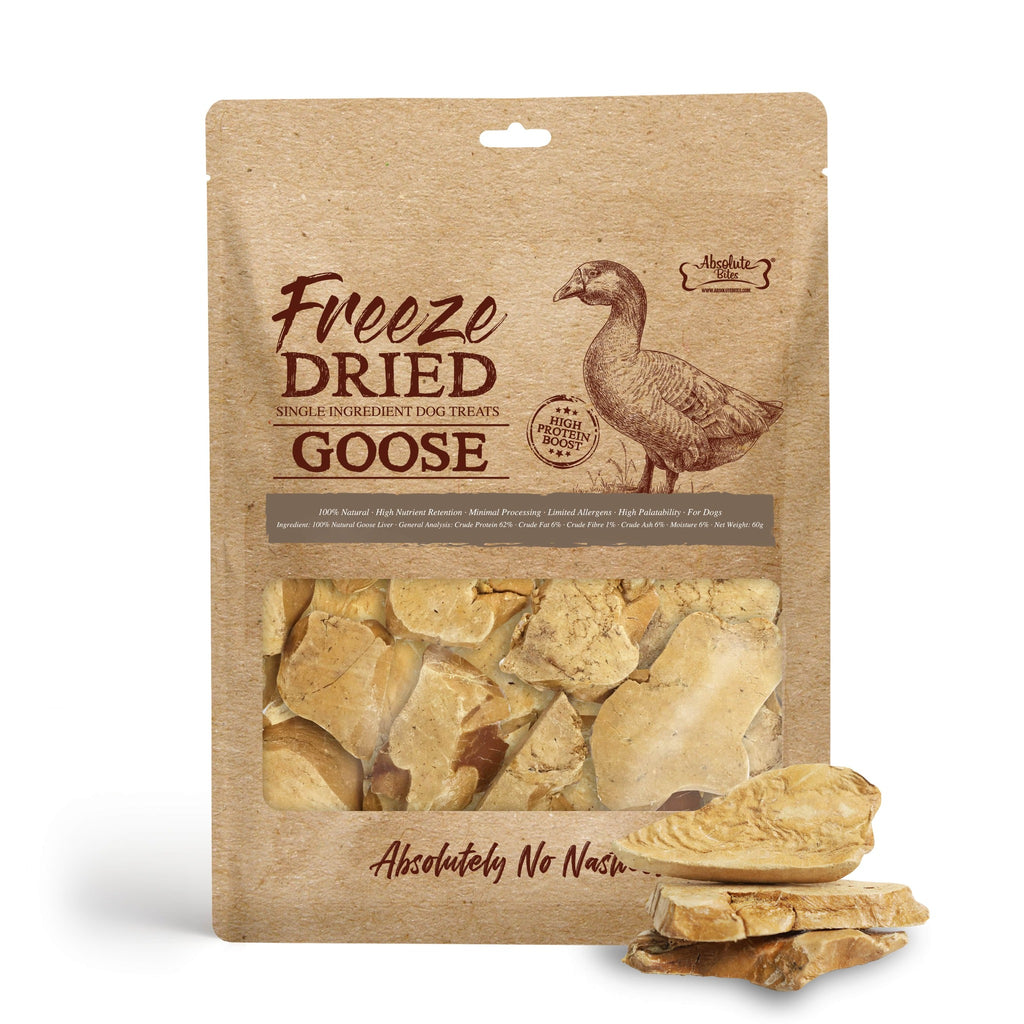 Absolute Bites Single Ingredient Freeze Dried Dog Treats - Goose (60g)