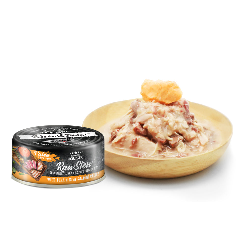 Absolute Holistic Raw Stew Canned Food for Cats & Dogs - Tuna & Salmon (80g)