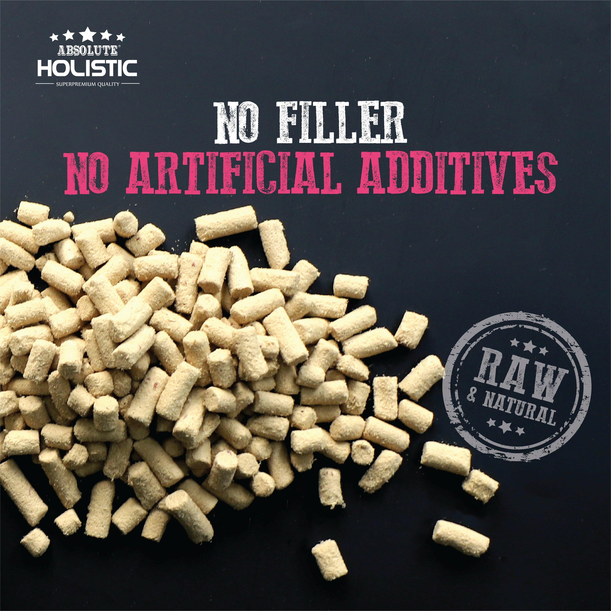 Absolute Holistic Raw in the Bag Complete Freeze Dried Dog Food - Pork Bites (14oz).