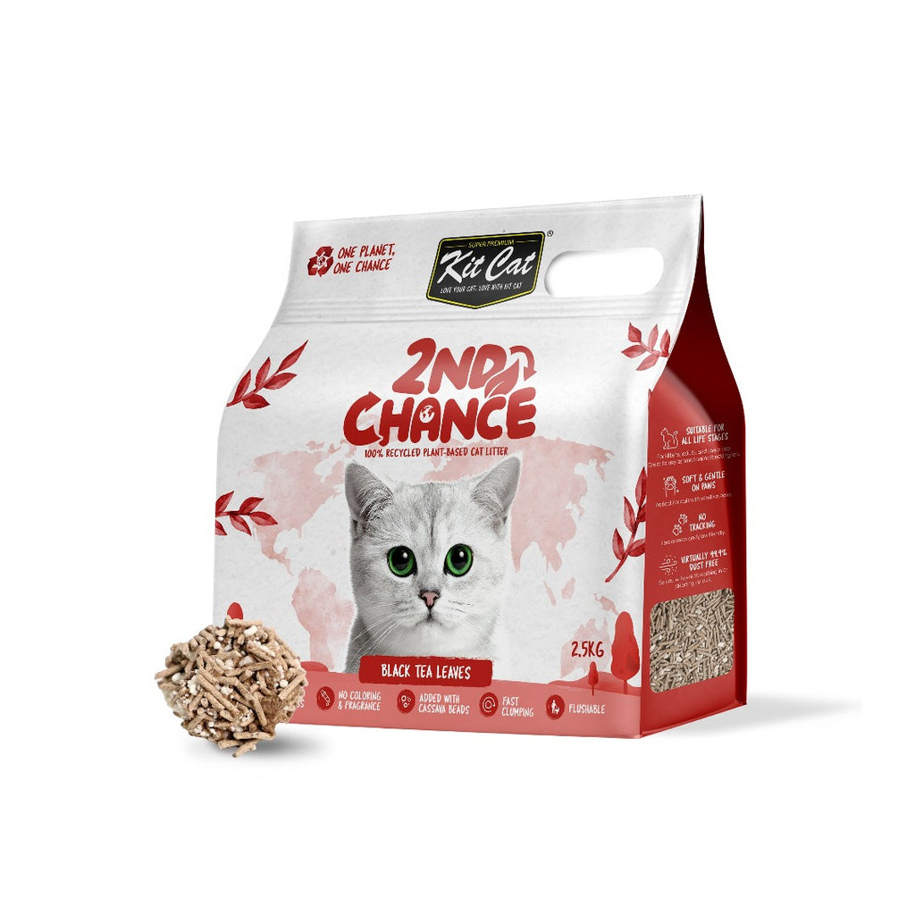 Kit Cat 2nd Chance Plant-Based Cat Litter - Black Tea Leaves (2.5KG)