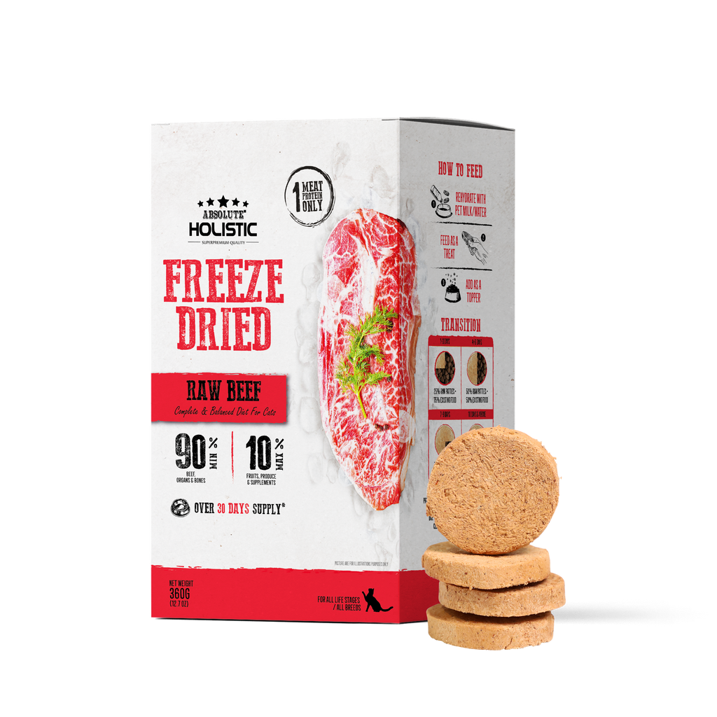 Absolute Holistic Freeze Dried Raw Patties for Cats - Beef (12.7oz)