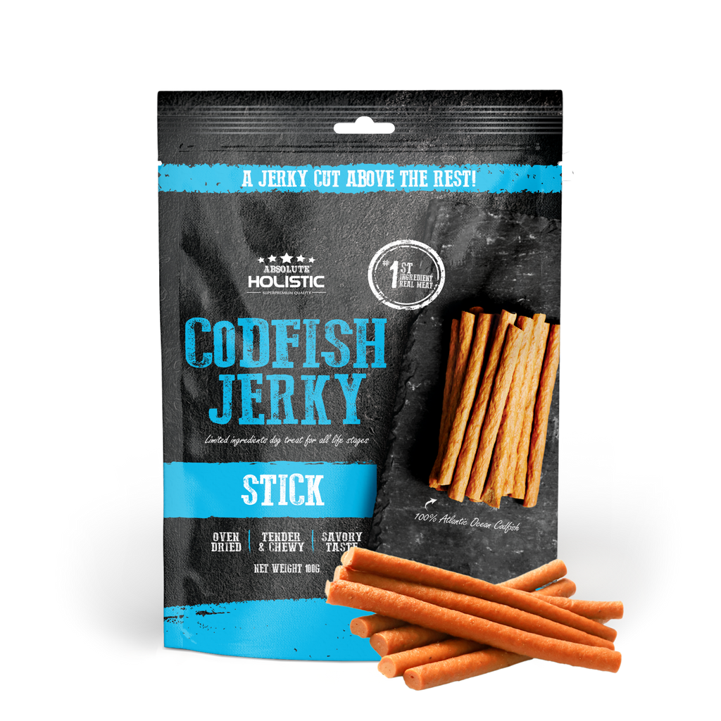 Absolute Holistic Grain Free Treats for Dog - Codfish Jerky Loin Stick (100g)