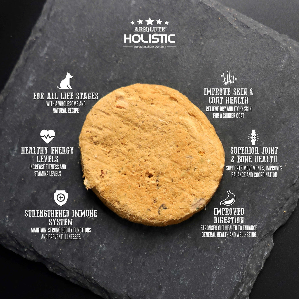 [CTN of 4] Absolute Holistic Freeze Dried Raw Patty for Dogs - Beef (12.7oz)