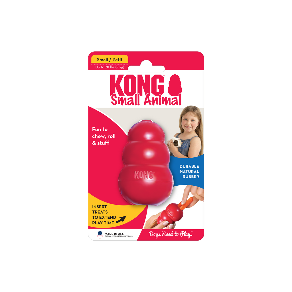 KONG Small Animal Toy - Classic Rubber (1 Size)