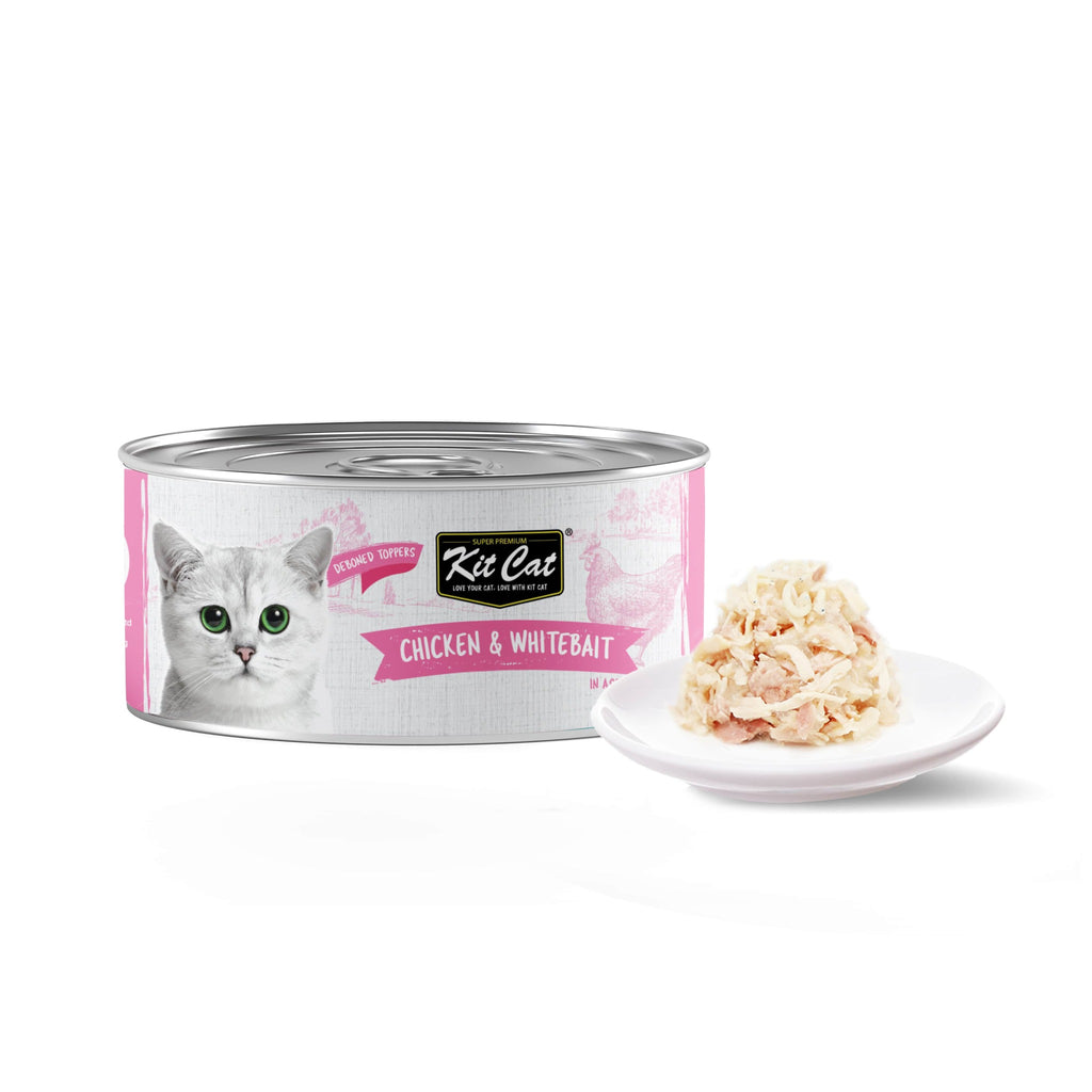 Kit Cat Deboned Toppers Cat Canned Food - Chicken & Whitebait Toppers (80g)