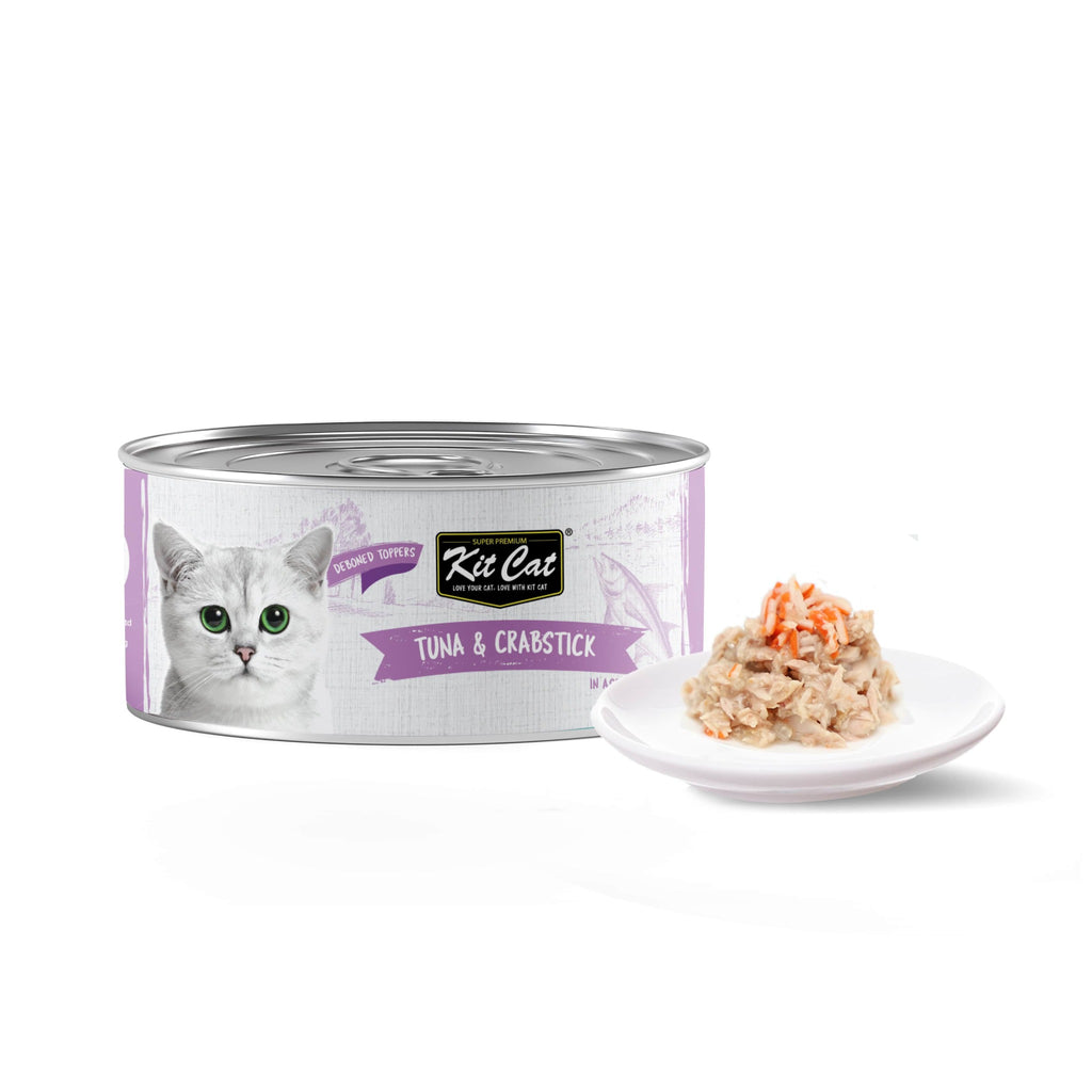 Kit Cat Deboned Toppers Cat Canned Food - Tuna & Crab Toppers (80g)Kit Cat Deboned Toppers Cat Canned Food - Tuna & Crab Toppers (80g)