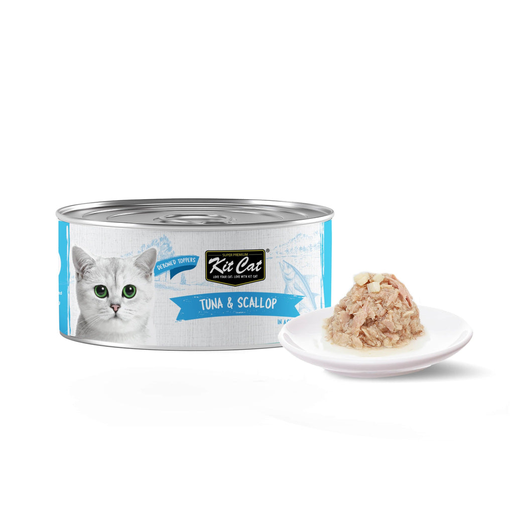 Kit Cat Deboned Toppers Cat Canned Food - Tuna & Scallop Toppers (80g)