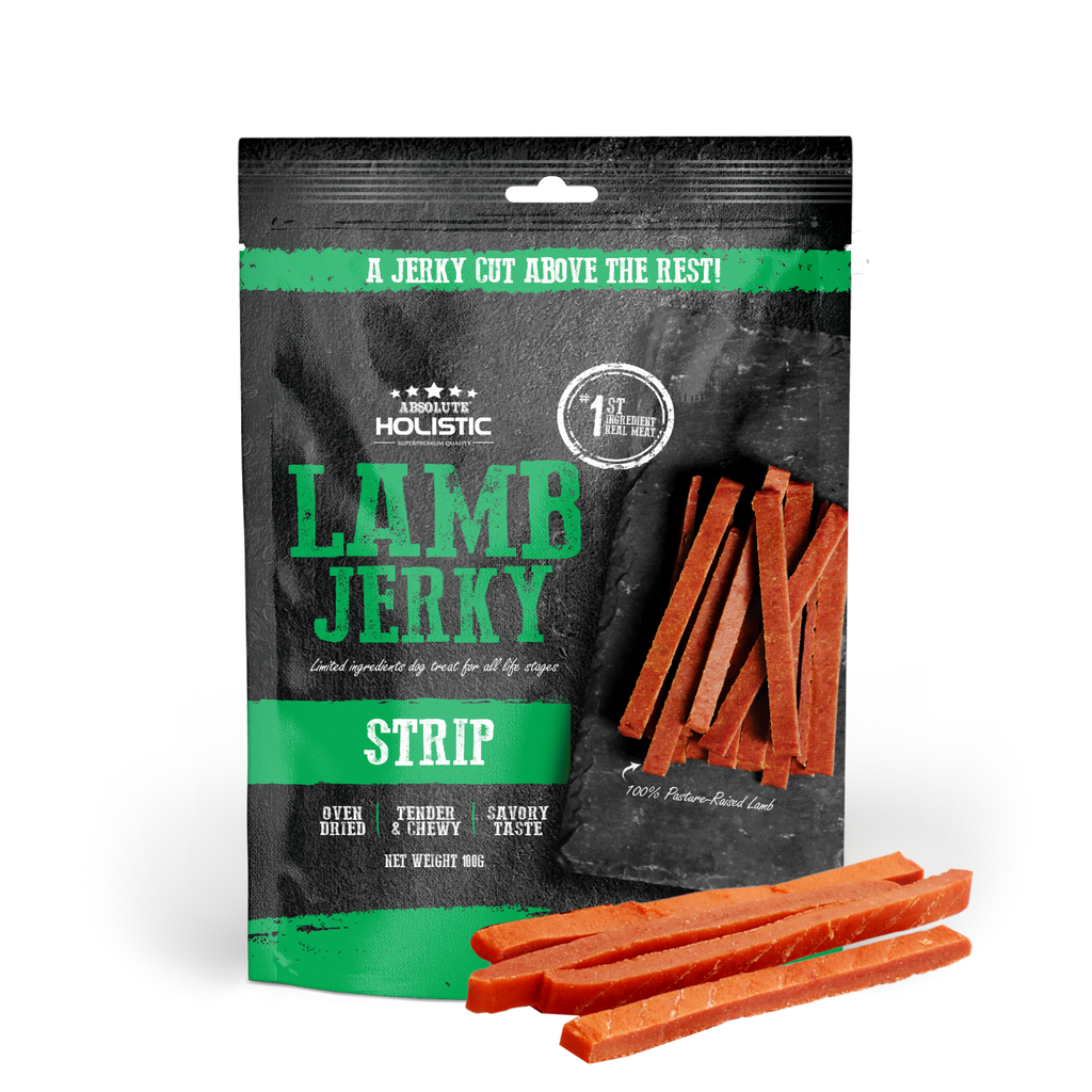 Absolute Holistic Grain Free Treats for Dog - Lamb Jerky Loin Strip (100g)