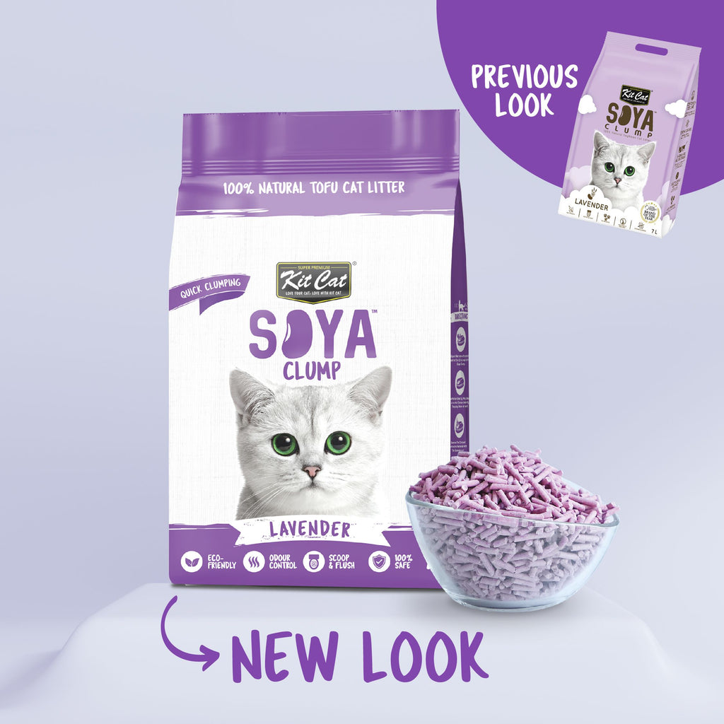 Kit Cat Soya Clump Cat Litter - Lavender (7L)