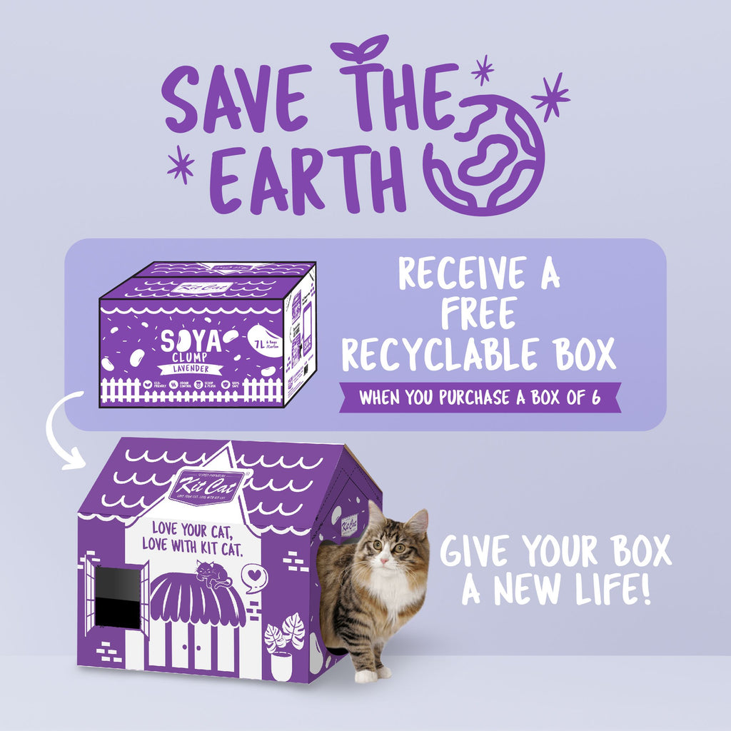 Kit Cat Soya Clump Cat Litter - Lavender (7L)