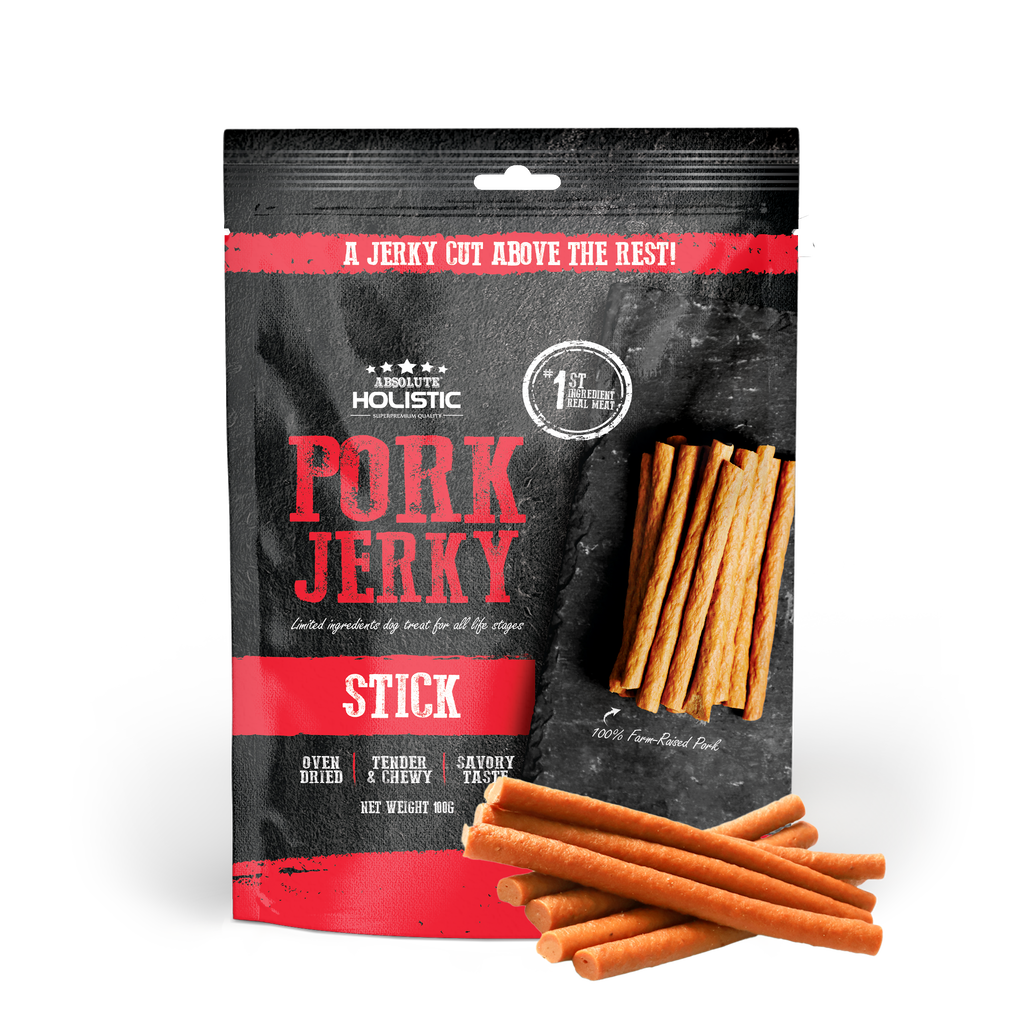 Absolute Holistic Grain Free Treats for Dog - Pork Jerky Loin Stick (100g)