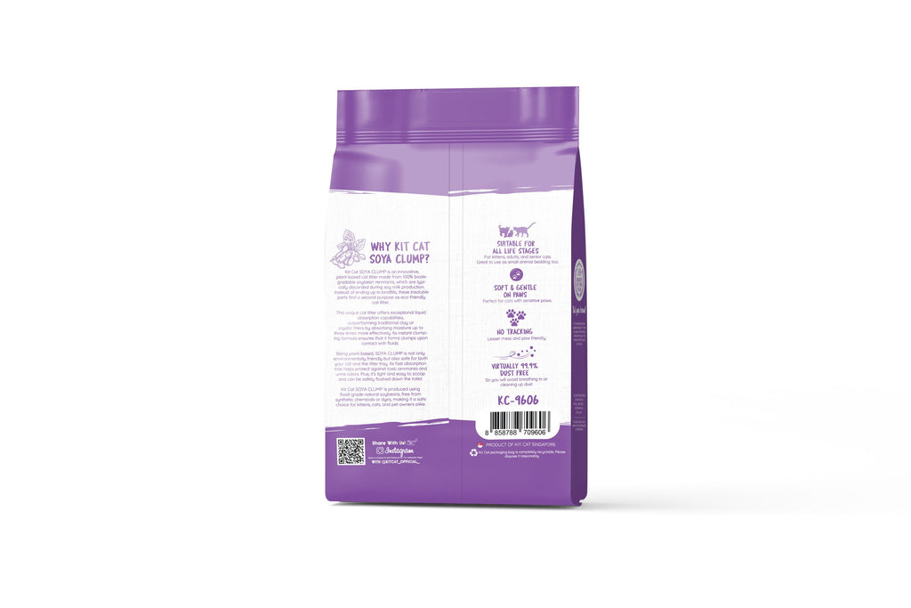 Kit Cat Soya Clump Cat Litter - Lavender (7L)