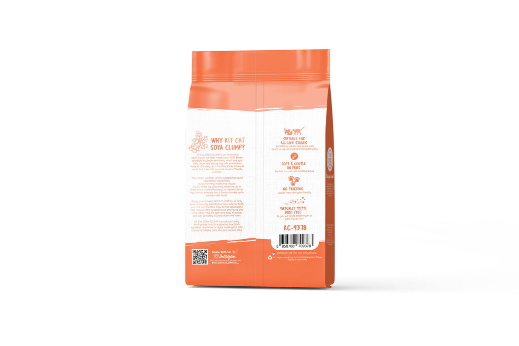 Kit Cat Soya Clump Cat Litter - Peach (7L)