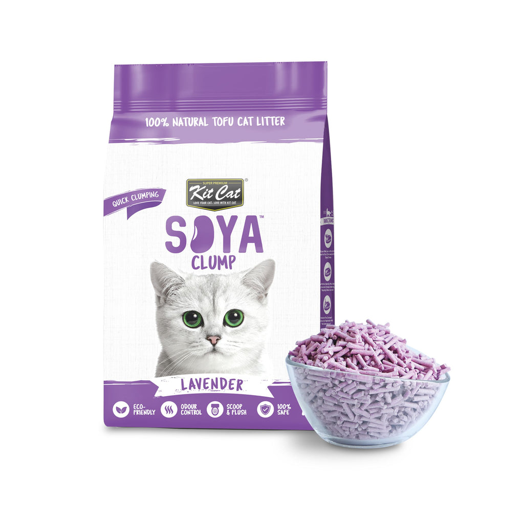 Kit Cat Soya Clump Cat Litter - Lavender (7L)