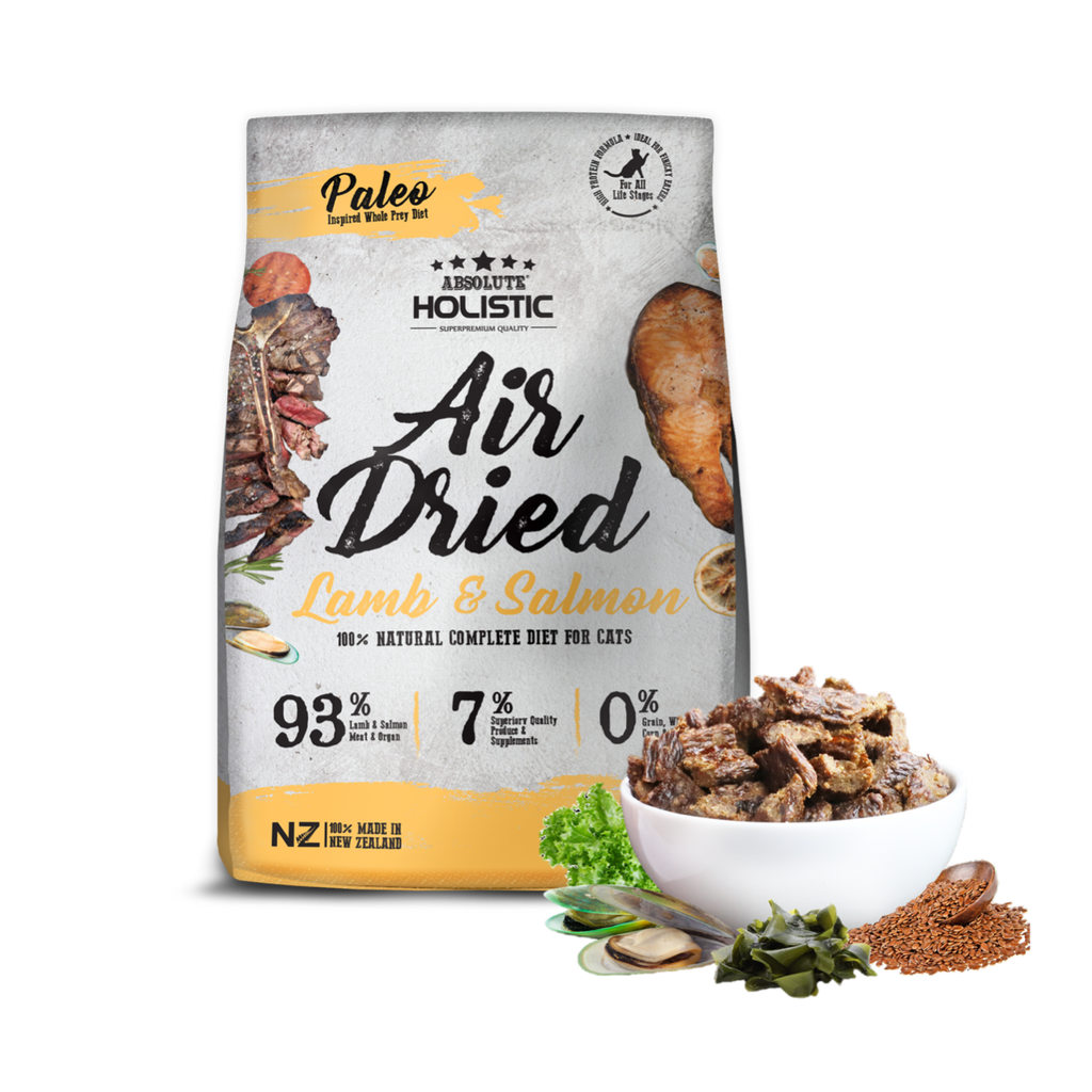 Absolute Holistic Air Dried Food for Cats - Lamb & Salmon (500g)