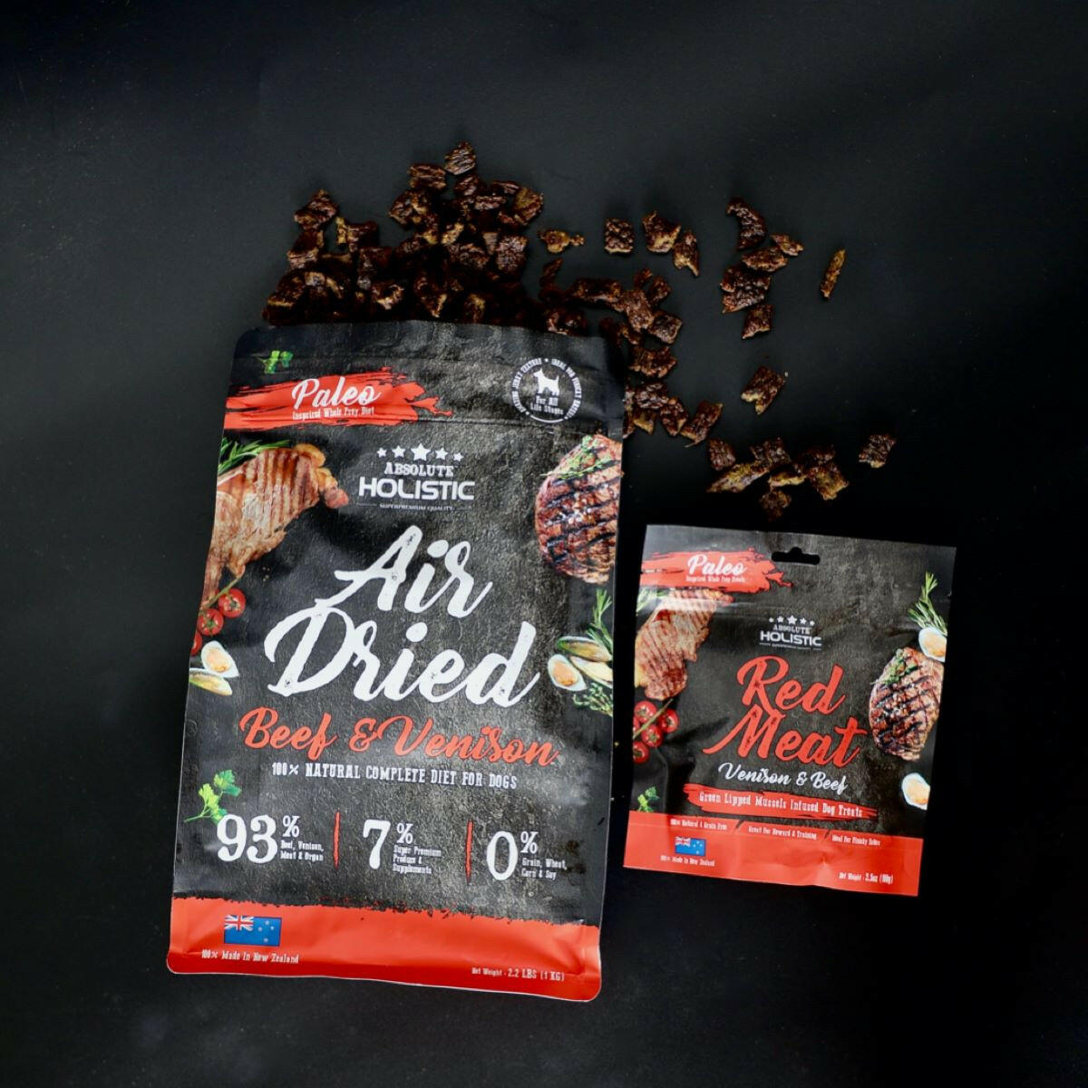 Absolute Holistic Air Dried Treats for Dogs - Red Meat (100g).
