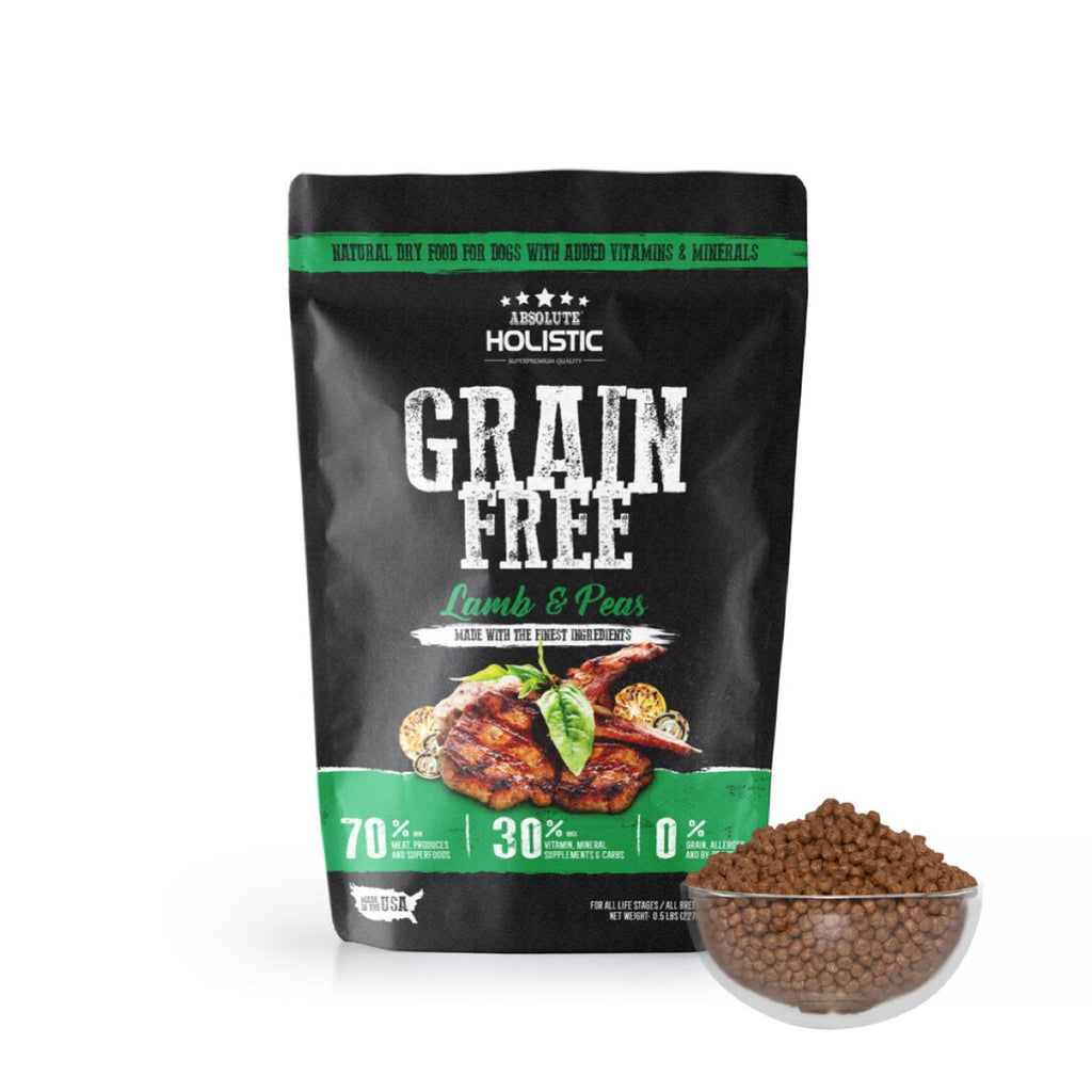Absolute Holistic Grain Free Dry Dog Food - Lamb & Peas (0.5lbs)