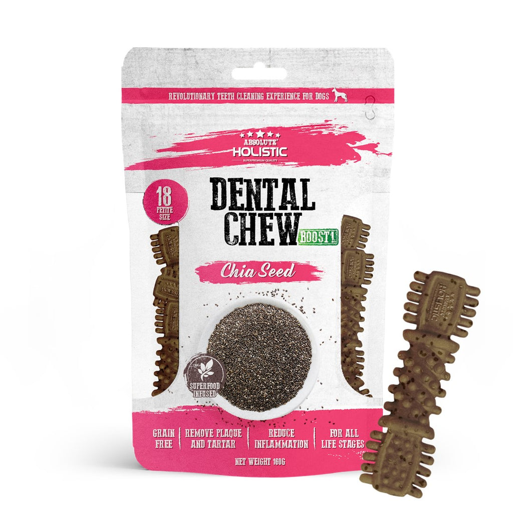 Absolute Holistic Value Pack BOOST Dental Chews for Dogs - Chia Seed (160g)