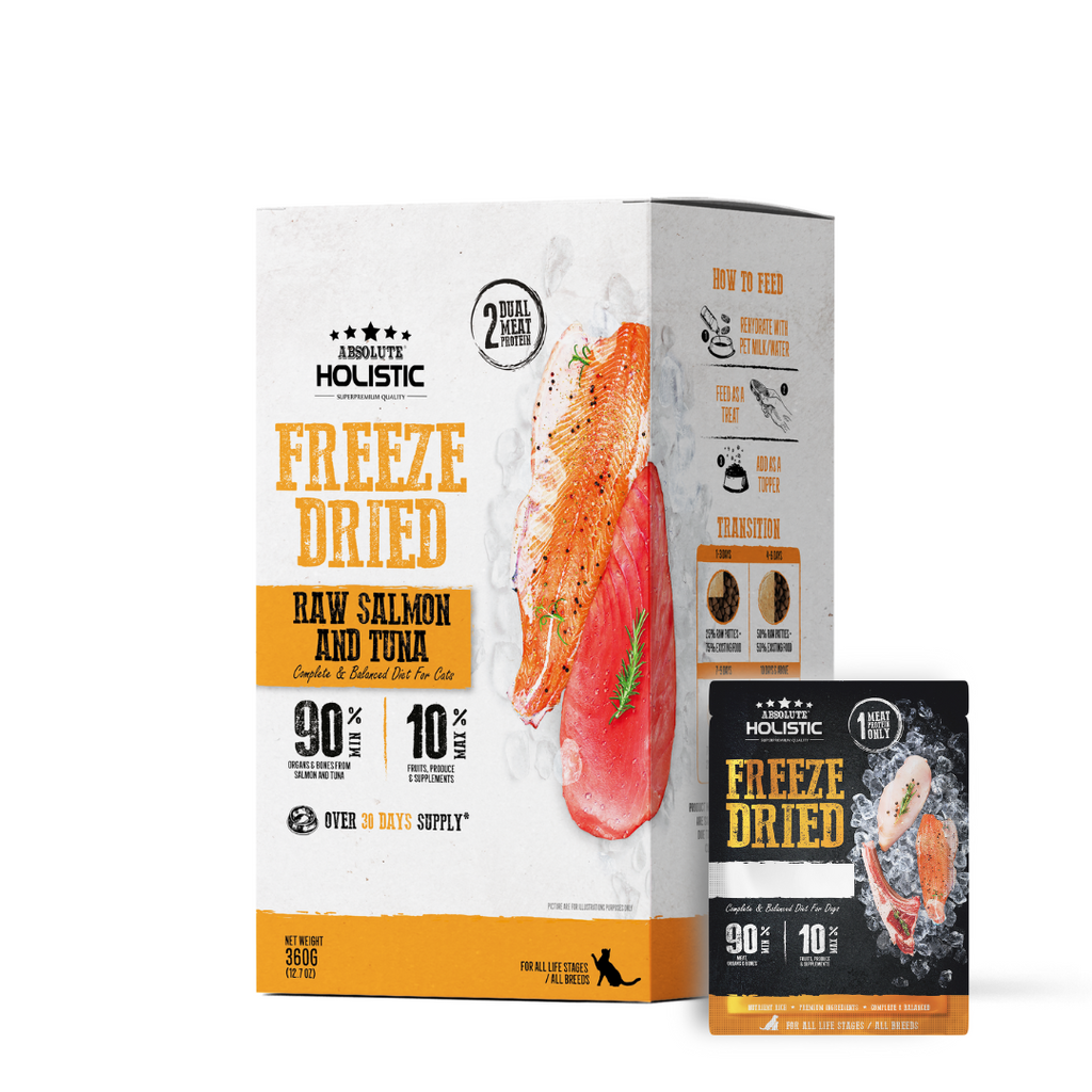 Absolute Holistic Freeze Dried Raw Patties for Cats - Salmon & Tuna (Sample)