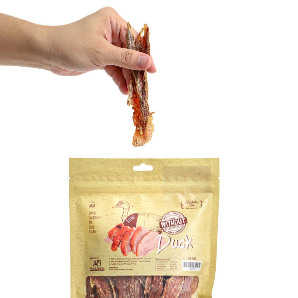 Absolute Bites Single Ingredient Air Dried Treats for Dogs & Cats - Duck Breast (130g)