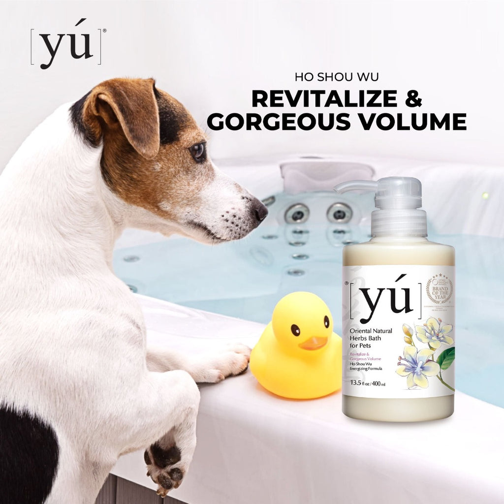 YU Oriental Natural Herbs Bath Shampoo for Cats & Dogs -  Volume / Energized formula