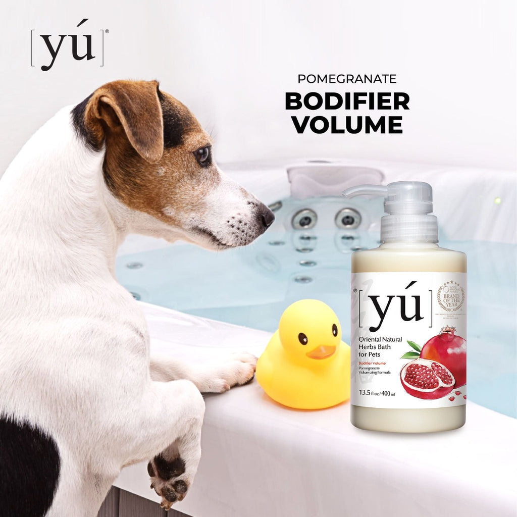 YU Oriental Natural Herbs Bath Shampoo for Cats & Dogs -  Pomegranate Volumizing formula
