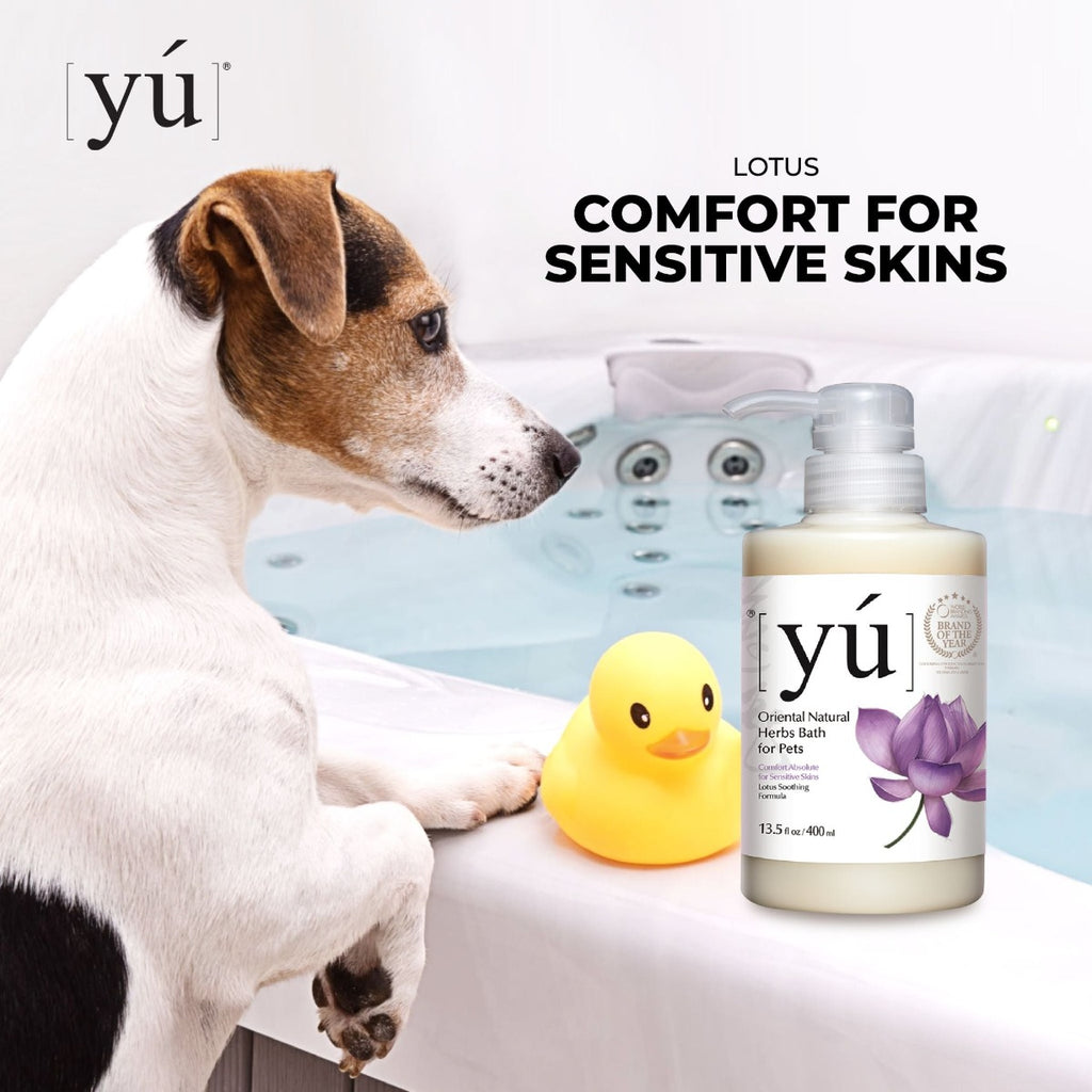 YU Oriental Natural Herbs Bath Shampoo for Cats & Dogs -  Soothing formula
