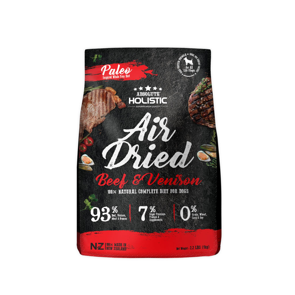 [CTN OF 6] Absolute Holistic Air Dried Food for Dogs - Beef & Venison (1kg)
