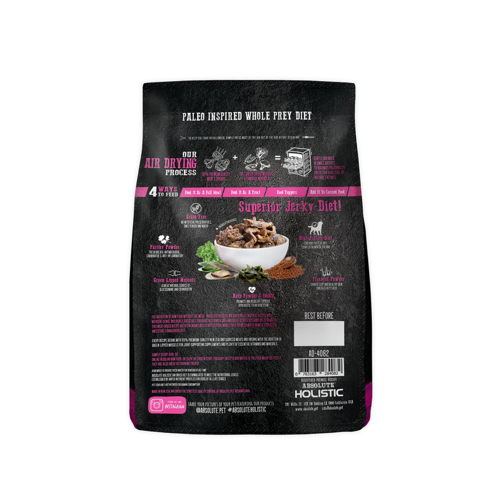 [CTN OF 6] Absolute Holistic Air Dried Food for Dogs - Beef & Hoki (1kg)