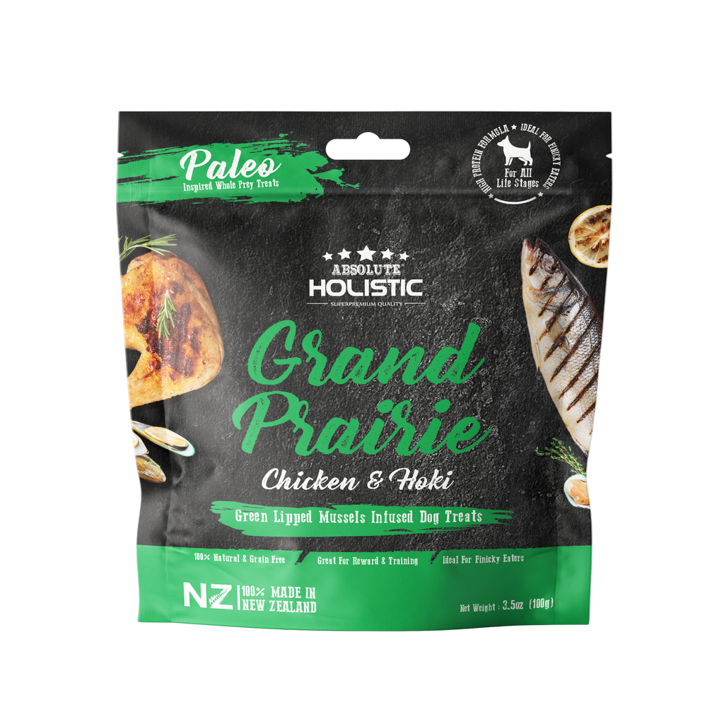 [CTN OF 36] Absolute Holistic Air Dried Treats for Dogs - Grand Prairie (100g)