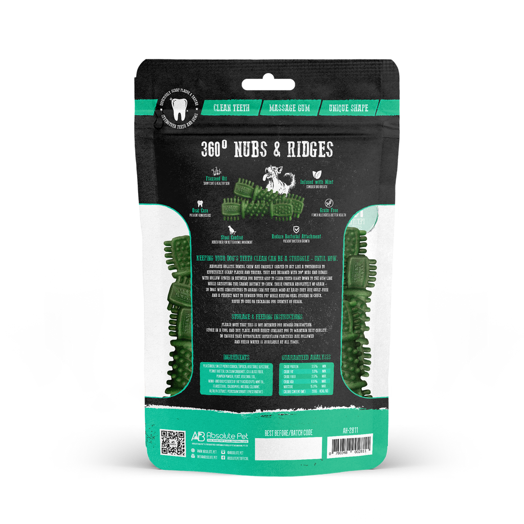Absolute Holistic Value Pack Dental Chews for Dogs -  Fresh Mint (160g)