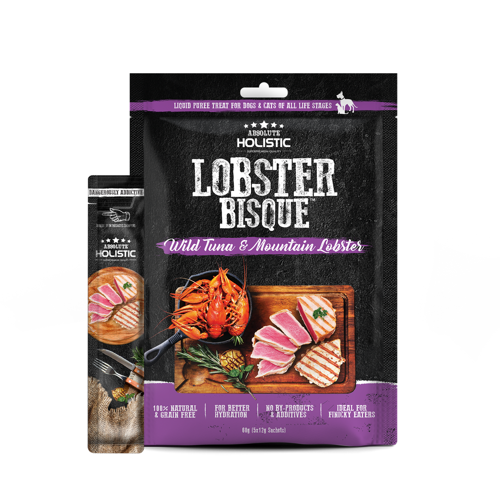 Absolute Holistic Liquid Treats for Cats & Dogs - Tuna & Lobster Bisque (5x12g)