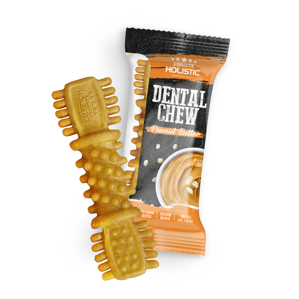 Absolute Holistic Dental Chew for Dogs - Peanut Butter (4")