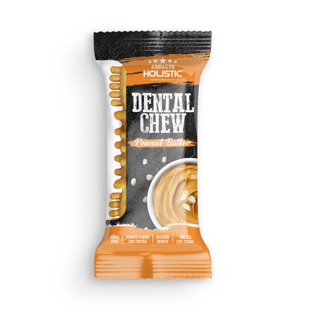 Absolute Holistic Dental Chew for Dogs - Peanut Butter (4")