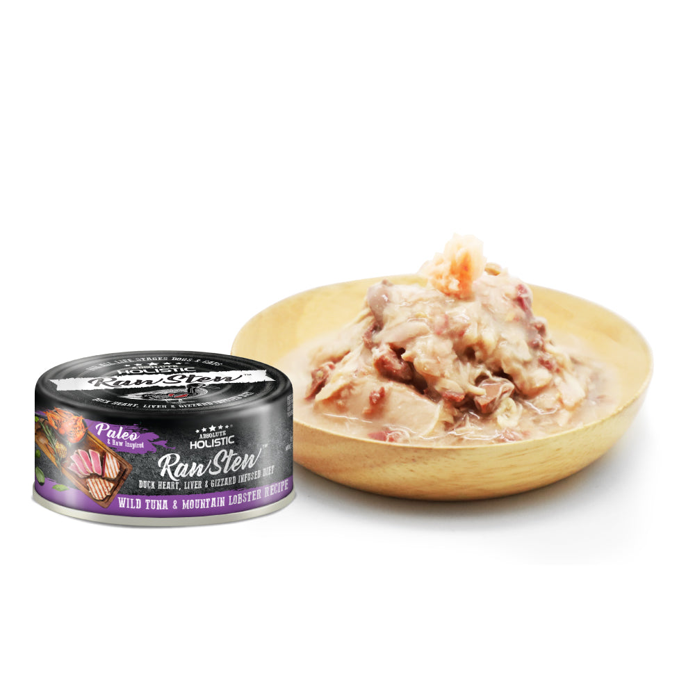 [CTN OF 24] Absolute Holistic Raw Stew Canned Food for Cats & Dogs - Tuna & Lobster (80g)