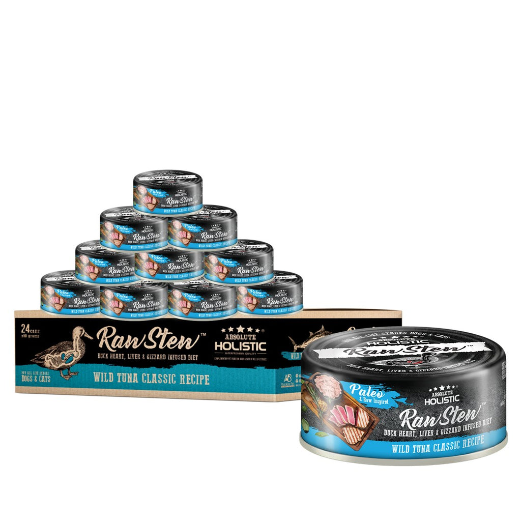 [CTN OF 24] Absolute Holistic Raw Stew Canned Food for Cats & Dogs - Tuna Classic (80g)