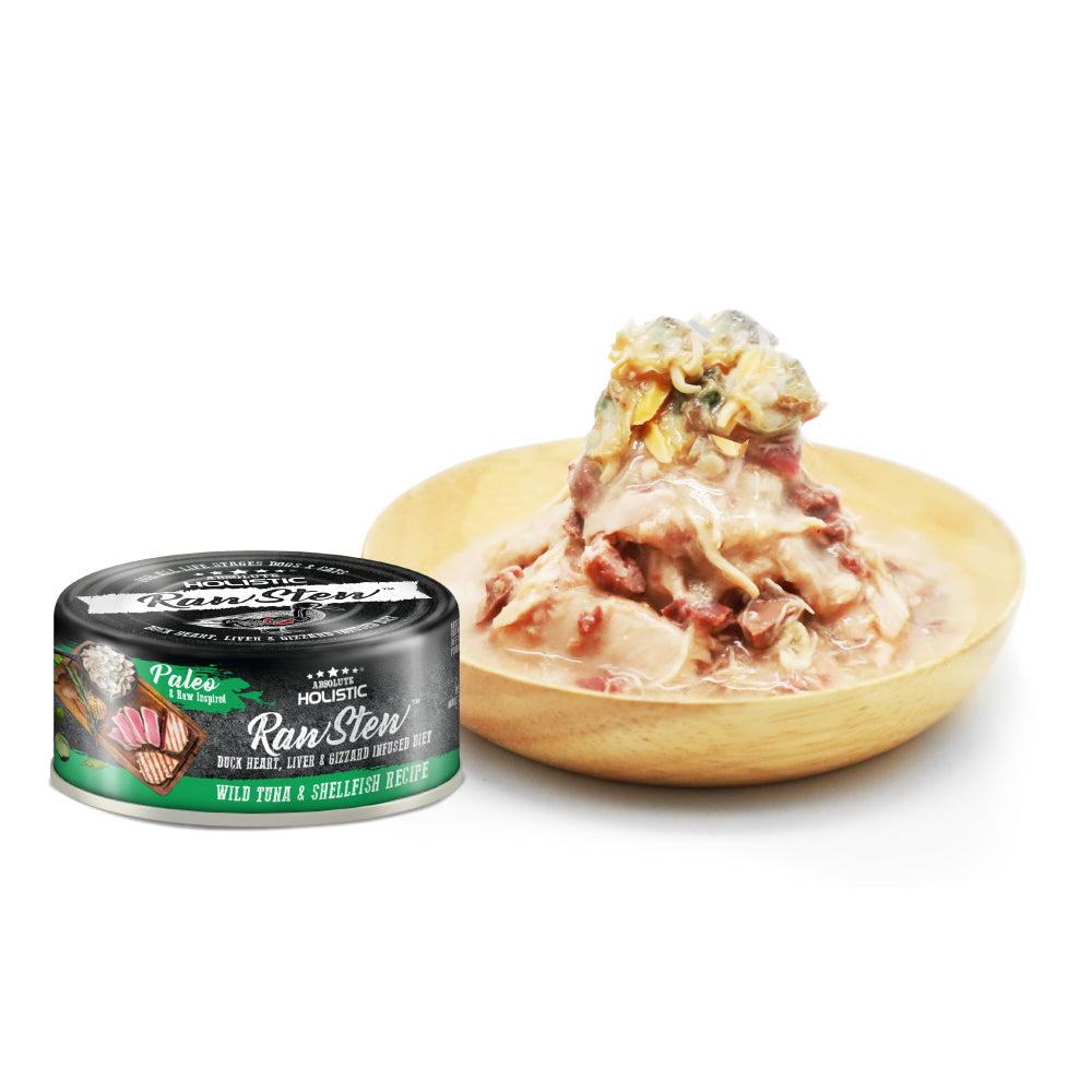 [CTN OF 24] Absolute Holistic Raw Stew Canned Food for Cats & Dogs - Tuna & Shell Fish (80g)