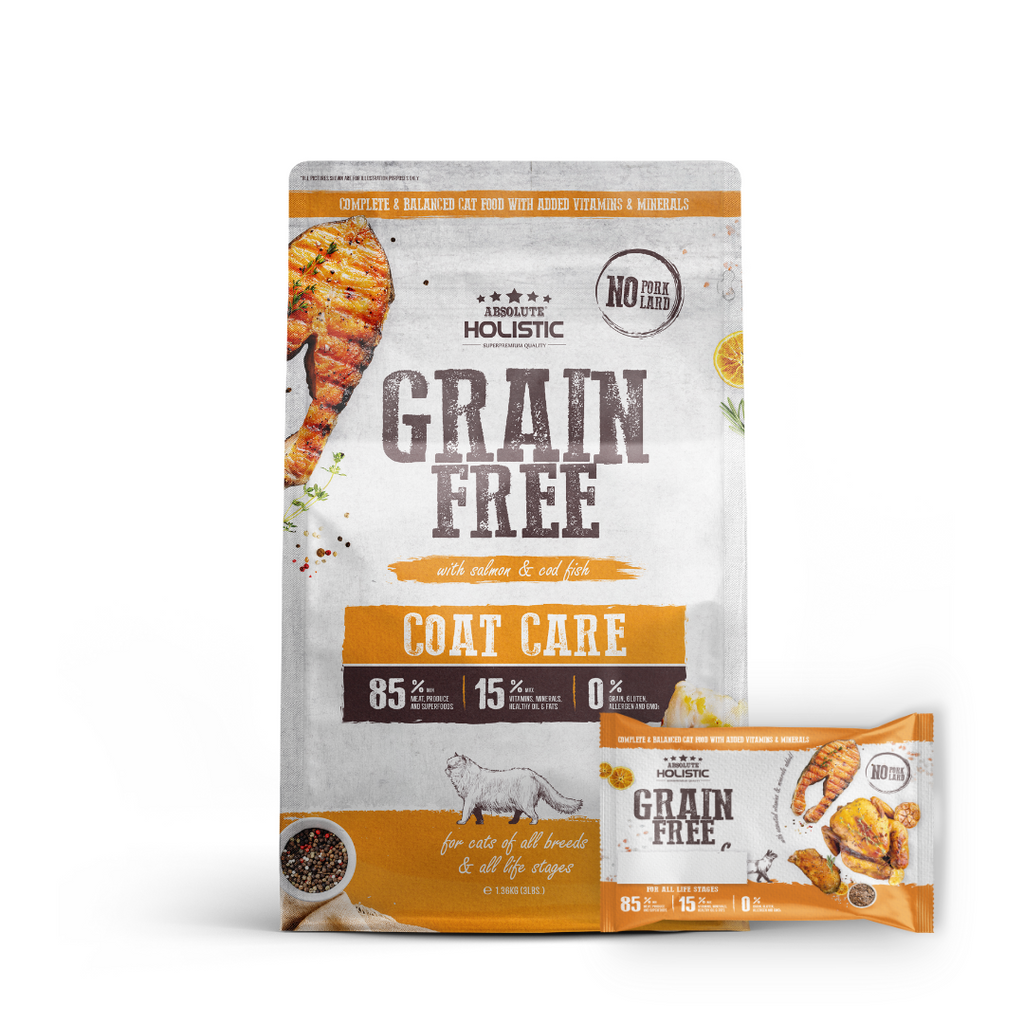 Absolute Holistic Grain Free Dry Cat Food -  Coat Care Dry Cat Food (Sample)