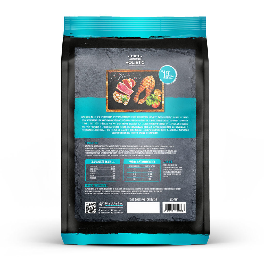 Absolute Holistic Kibbles in the Bag Dry Dog Food - Tuna & Salmon (12kg)