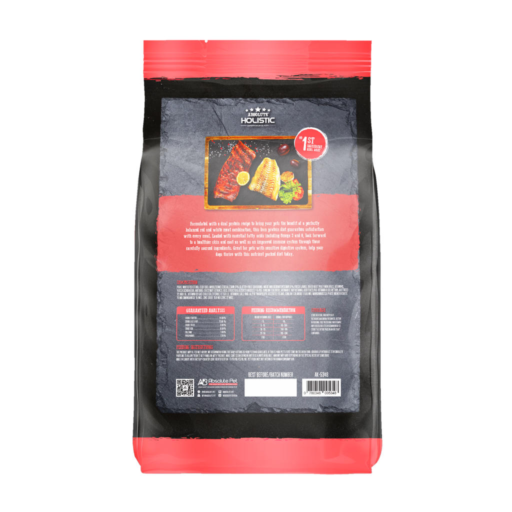 Absolute Holistic Kibbles in the Bag Dry Dog Food - Pork & Codfish (Sample)