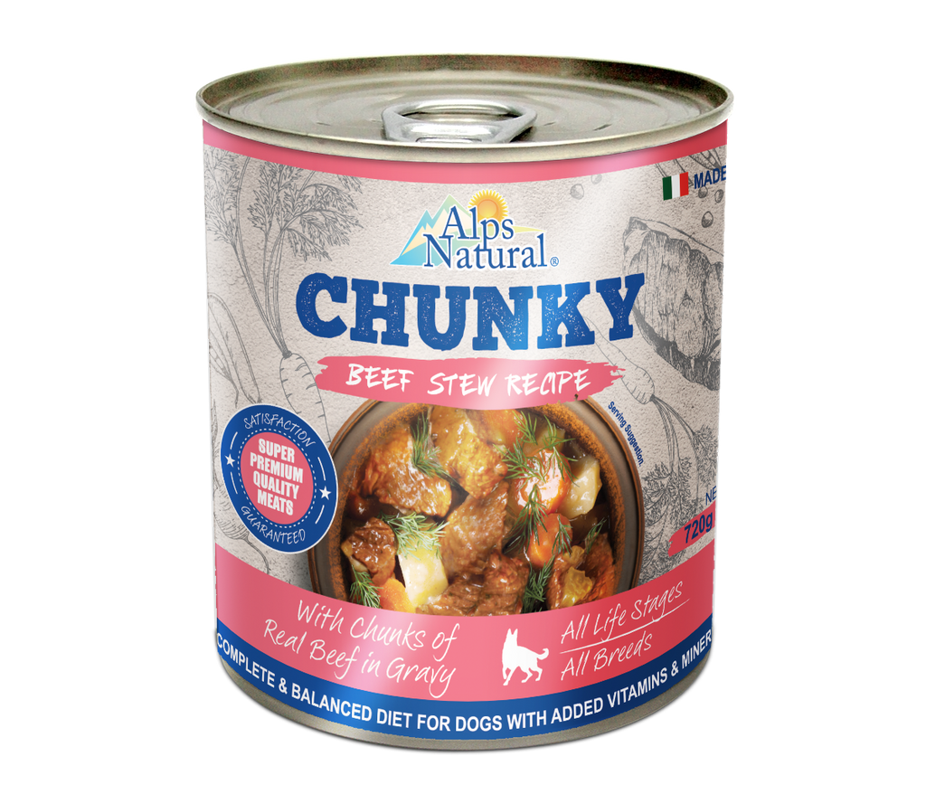 [CTN OF 12] Alps Natural Canned Dog Food - Chunky Beef Stew Recipe (720g)[CTN OF 12] Alps Natural Canned Dog Food - Chunky Beef Stew Recipe (720g)