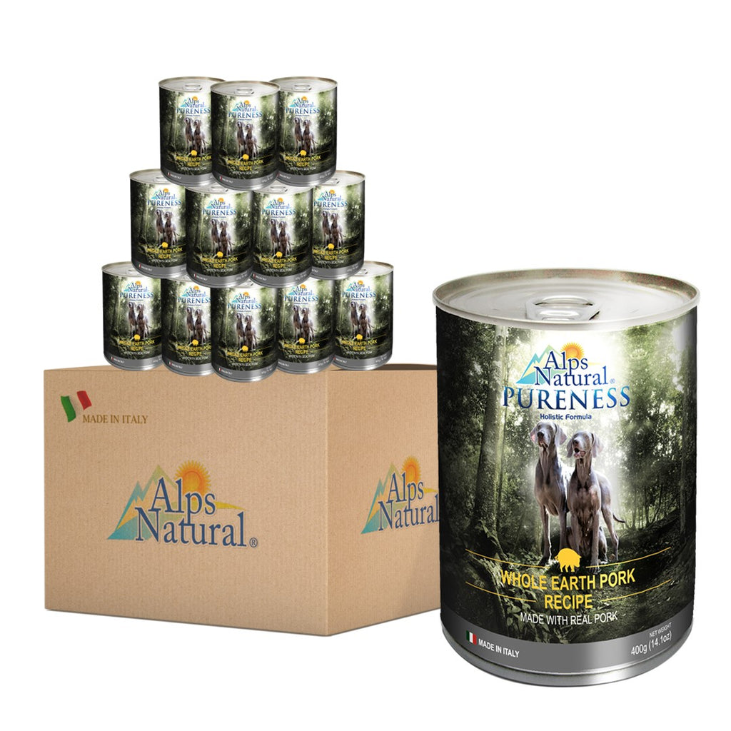 [CTN OF 24] Alps Natural Canned Dog Food - Classic Pork (400g)