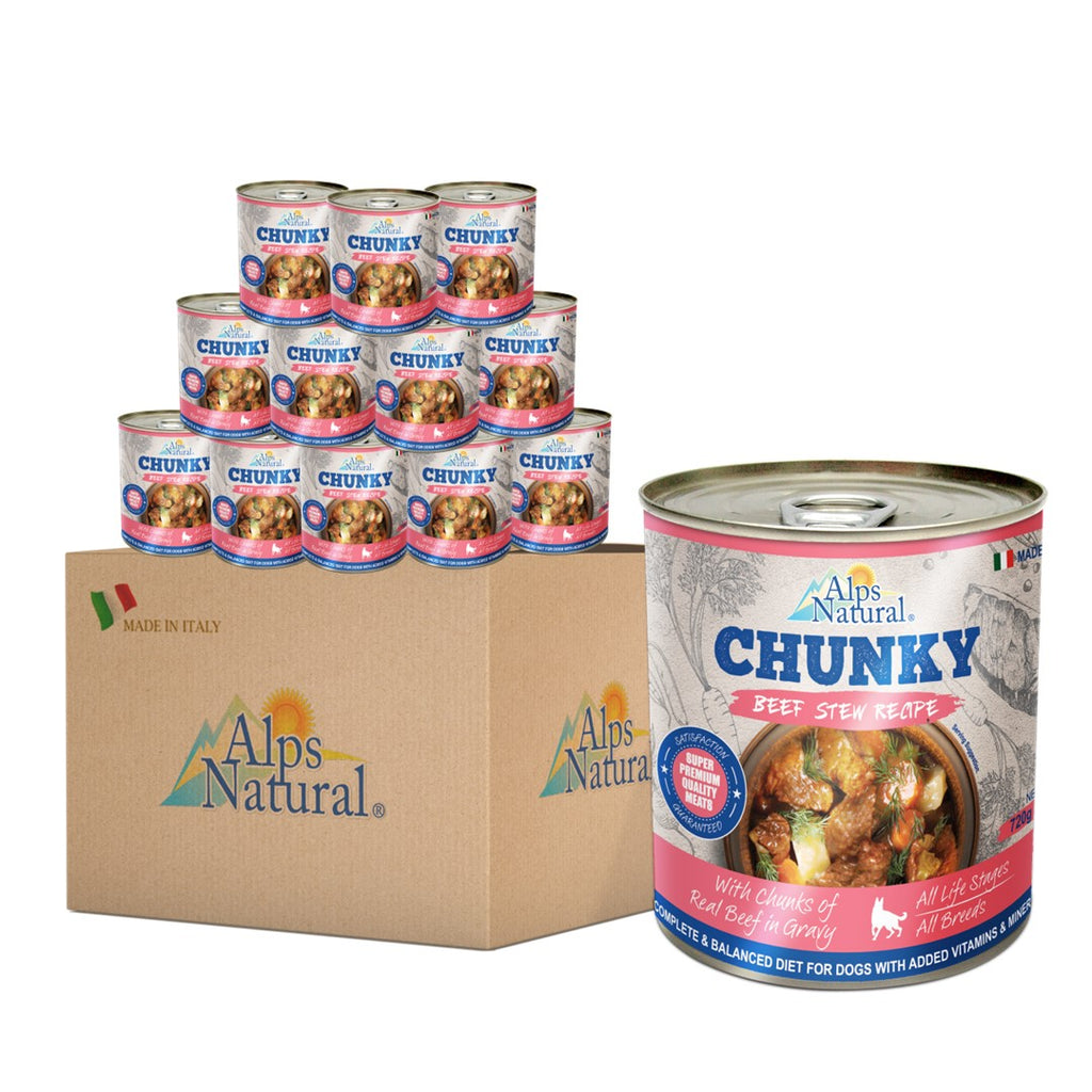 [CTN OF 12] Alps Natural Canned Dog Food - Chunky Beef Stew Recipe (720g)[CTN OF 12] Alps Natural Canned Dog Food - Chunky Beef Stew Recipe (720g)